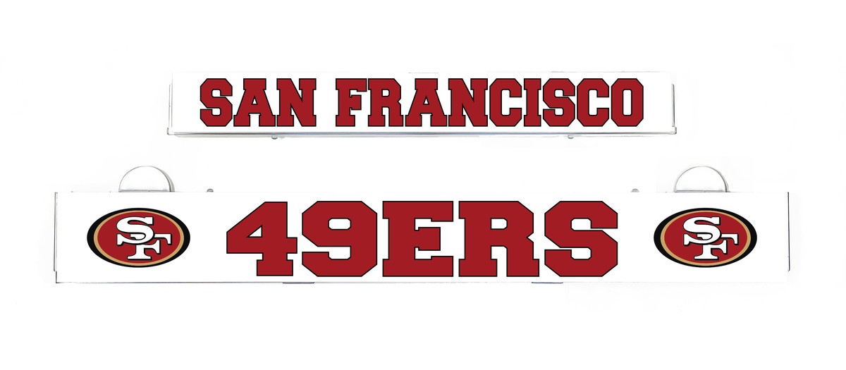 San Francisco 49ers LumiSign insert panel with SAN FRANCISCO and 49ERS text