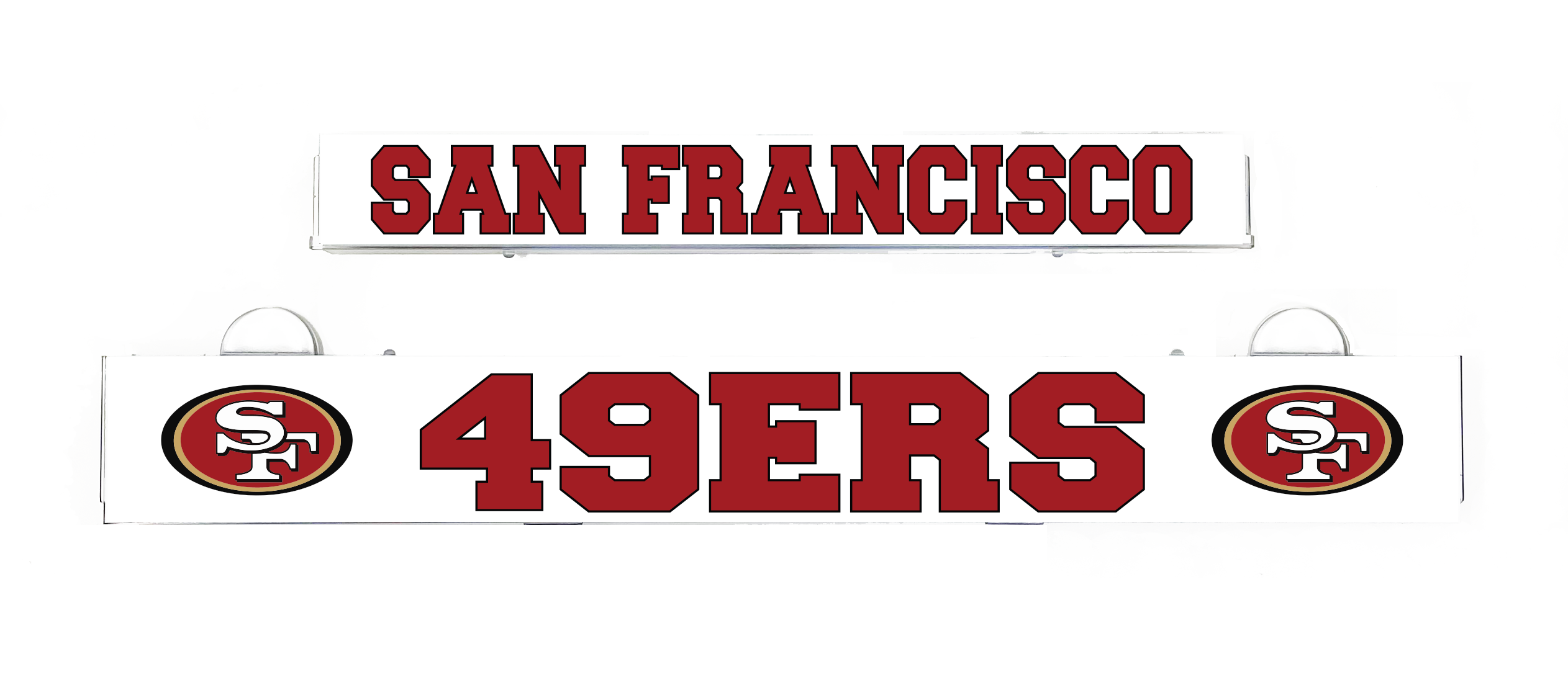 San Francisco 49ers LumiSign insert panel with SAN FRANCISCO and 49ERS text