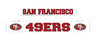 San Francisco 49ers LumiSign insert panel with SAN FRANCISCO and 49ERS text
