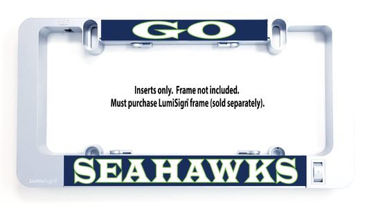 GO SEAHAWKS LumiSign insert panel with mounting clips, inserts only frame not included