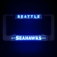 Illuminated LumiSign Seahawks insert with “SEATTLE” and Seahawks logo