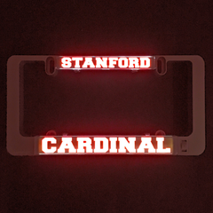 Illuminated Cardinal insert with red STANFORD and CARDINAL text in a dark frame