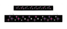 Star-pattern LumiSign insert strips on black with pink and blue sparkle icons
