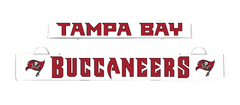 Tampa Bay Buccaneers LumiSign insert with red logo lettering on white strip
