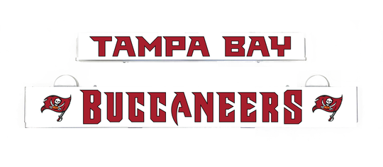 Tampa Bay Buccaneers LumiSign insert with red logo lettering on white strip