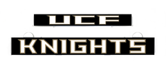 LumiSign insert strips with UCF Knights logo, black and gold lettering