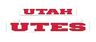 UTAH UTES LumiSign inserts with red and white block lettering on white backing