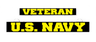 LumiSign veteran U.S. Navy insert with yellow lettering on black strip