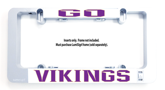 LumiSign VIKINGS insert panel with mounting clips, inserts only; frame not included
