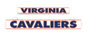 Virginia Cavaliers LumiSign inserts with VIRGINIA and CAVALIERS text, blue and orange