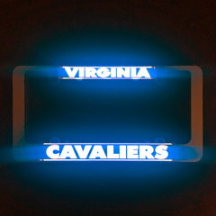 Virginia Cavaliers LumiSign inserts glowing blue, with VIRGINIA above CAVALIERS