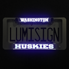 Washington Huskies LumiSign insert with blue WASHINGTON and illuminated HUSKIES letters