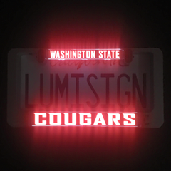 Washington State Cougars LumiSign insert glowing red with team lettering