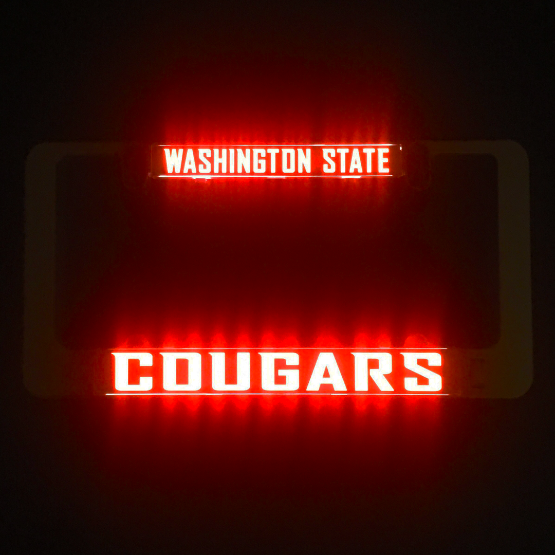 Washington State Cougars LumiSign insert glowing red with team name