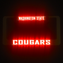 Washington State Cougars LumiSign insert glowing red with team name