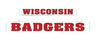 LumiSign Wisconsin Badgers inserts with red and white WISCONSIN and BADGERS text