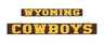 WYOMING COWBOYS LuminSign inserts with Wyoming and Cowboys text panels