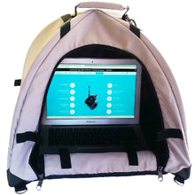 Load image into Gallery viewer, Laptop Tent Sun Shade &amp; Water-Resistant Laptop Bag with Glare Shield, Shoulder Strap, Portable Case for Working Outside | Foldable | Privacy Cover Hood | Heat &amp; Light Reflective Outdoor UV Material
